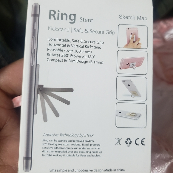 QTY-1 Tablet Phone Fashion Finger Ring Sticky - Picture 5 of 5